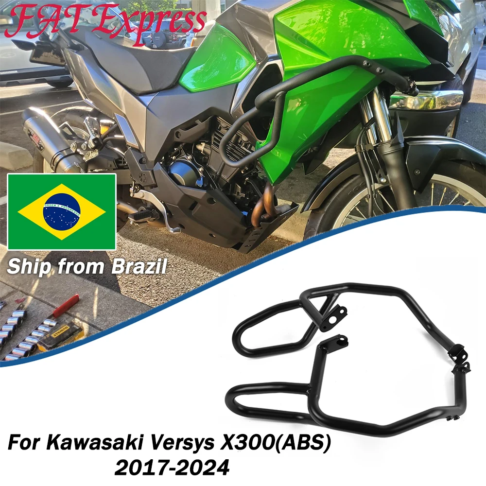 Versys X300 Motorcycle Crash Bar Engine Guard Frame Bumper Falling Protector For Kawasaki Versys X-300 ABS 2017-2024 2023 2022