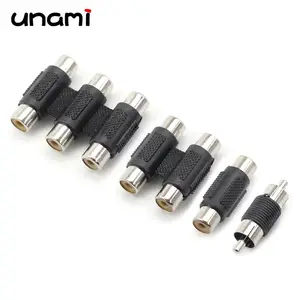 Bilashmart 1 RCA Female To Female Jack Plug RCA To 2/3 Male To Male Connector AV Cable Plug Video Audio CCTV Extension Adapter