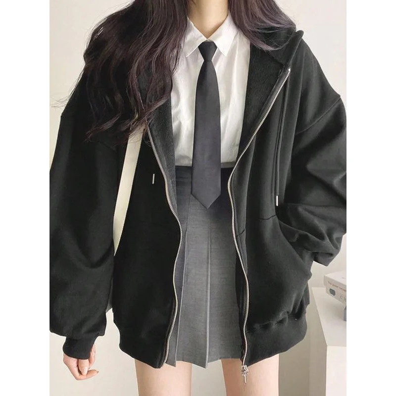 

Women's Zipper Hooded Cardigan Open-Shirt Style Spring Summer Casual Comfortable Soft Material Fashionable Ladies Sweater