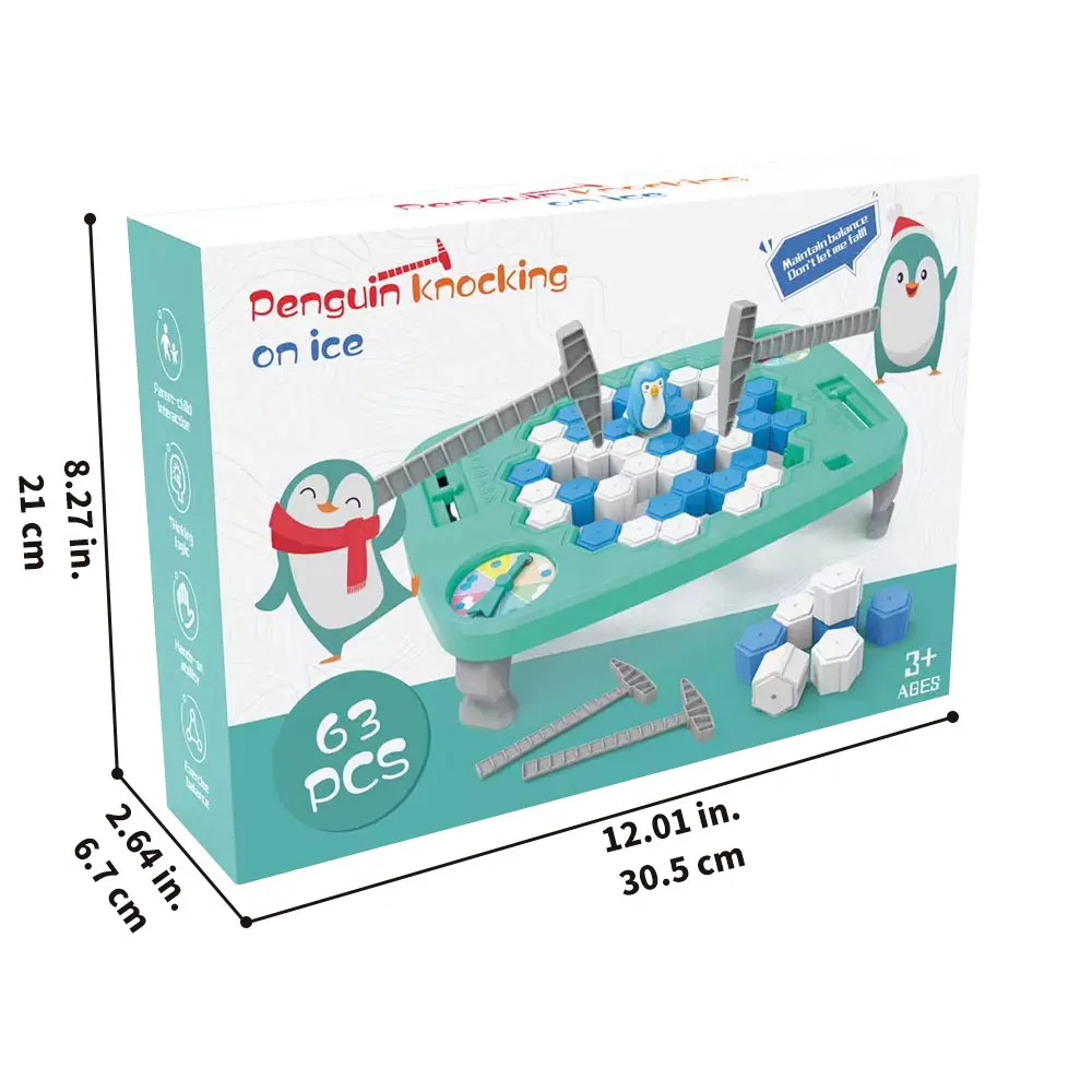 عبر الحدود الإنقاذ البطريق كسر الجليد للأطفال شخصين معركة كسر الجليد البطريق مجلس لعبة التفكير الوالدين والطفل الألغاز