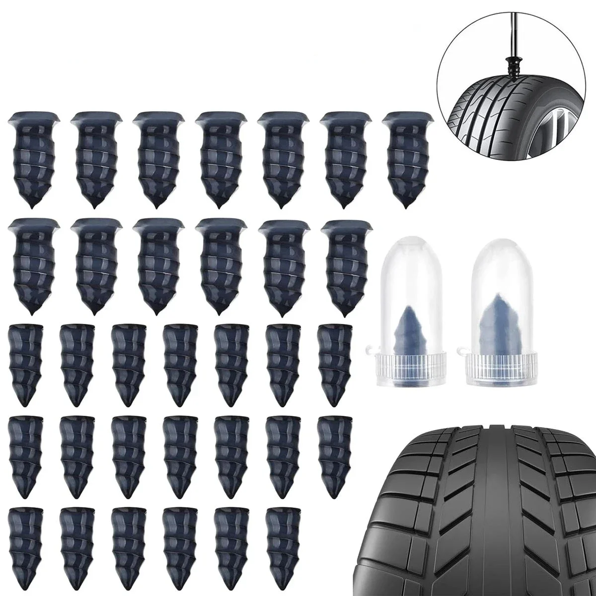 

10/84pcs Car Tire Repair Nail Vacuum Tyre Screw Rubber Patch Wheel Puncture Repair Kit Car Motorcycle Tubeless Nails Tool