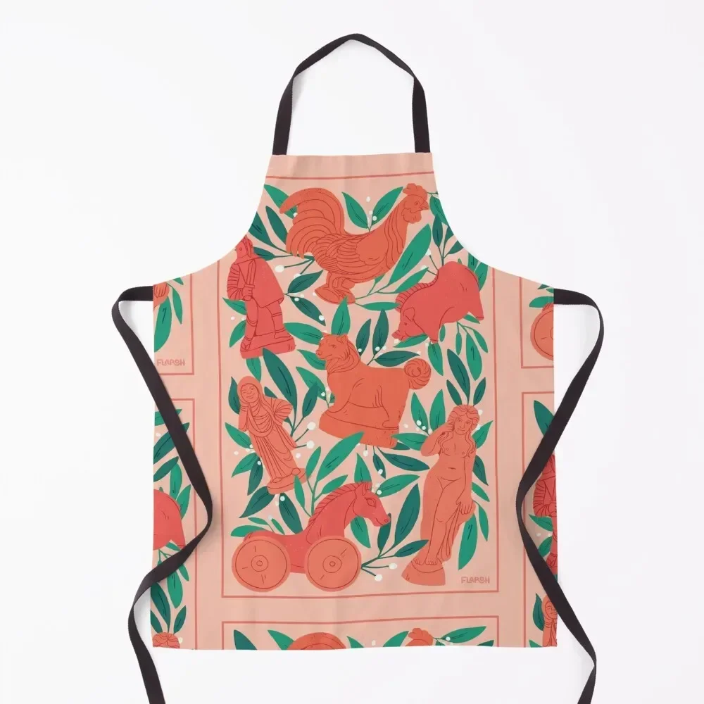 

Holiday Terracotta Sigillaria Apron Chef jacket men professional kitchen Apron