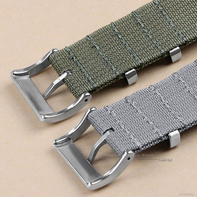 Correa de reloj acanalada para hombre y mujer, correas militares de nailon resistente, correa de reloj Retro, bandas de tela trenzada, cinturón deportivo Universal, 18mm, 20mm, 22mm