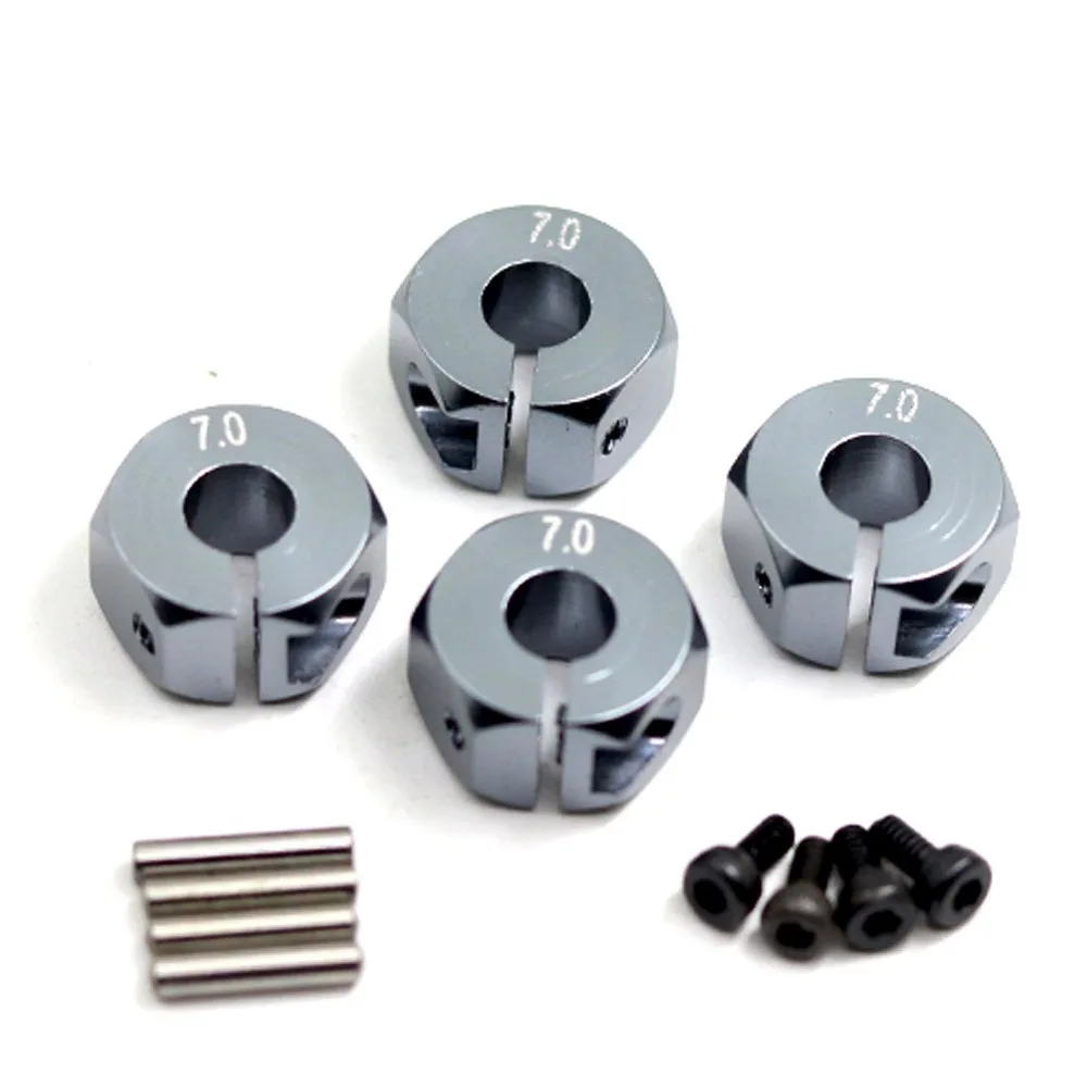 

4pcs Wheel Hex Drive Hubs Aluminum 6 7 mm Crawler Wheel Parts with Pins Screws Multiple Color for HSP HPI Tamiya