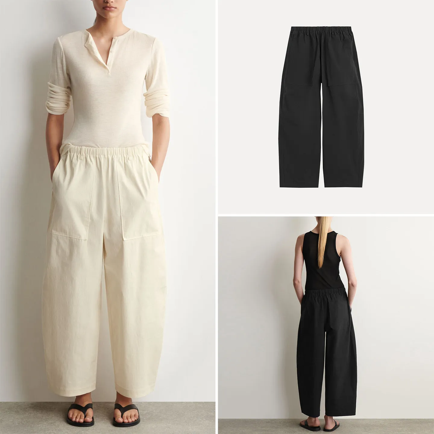 Fashionable Casual Women's Long Trousers Summer 2026 Bucket Shape Workwear Style Natural Waist Other Material 100%