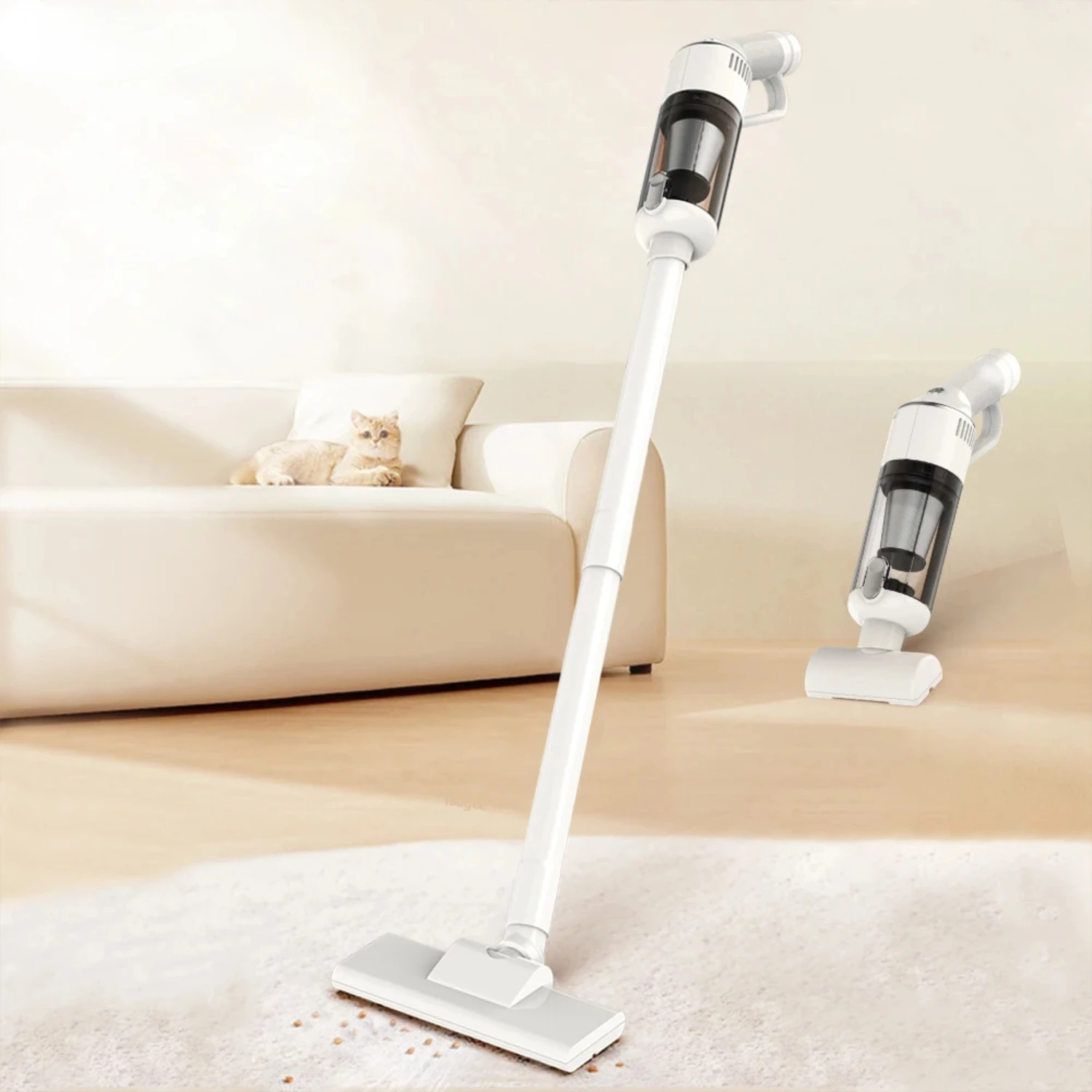 Aspiradora inalámbrica recargable, versátil y potente con motor de cobre puro de 45 W, ideal para el hogar y el automóvil multifuncional Cl