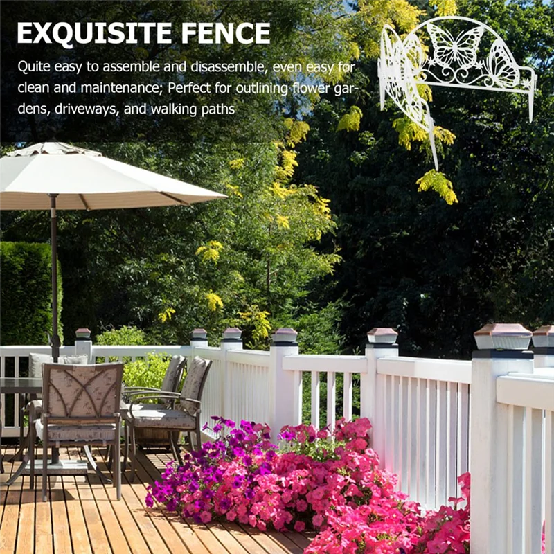 

4Pcs Outdoor Fence Garden Fence Border Fence Ornament Lawn Fence Christmas Tree Ornaments Edging Borders Durable