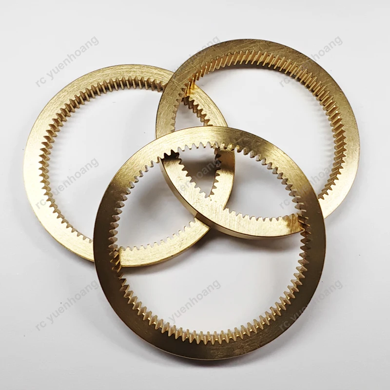 1PCS 0.5M 38/84 Teeth Brass Inner Ring Gear Small Modulus Planetary Gears Thickness 5mm Metal Geared Sleeve Parts for DIY Model