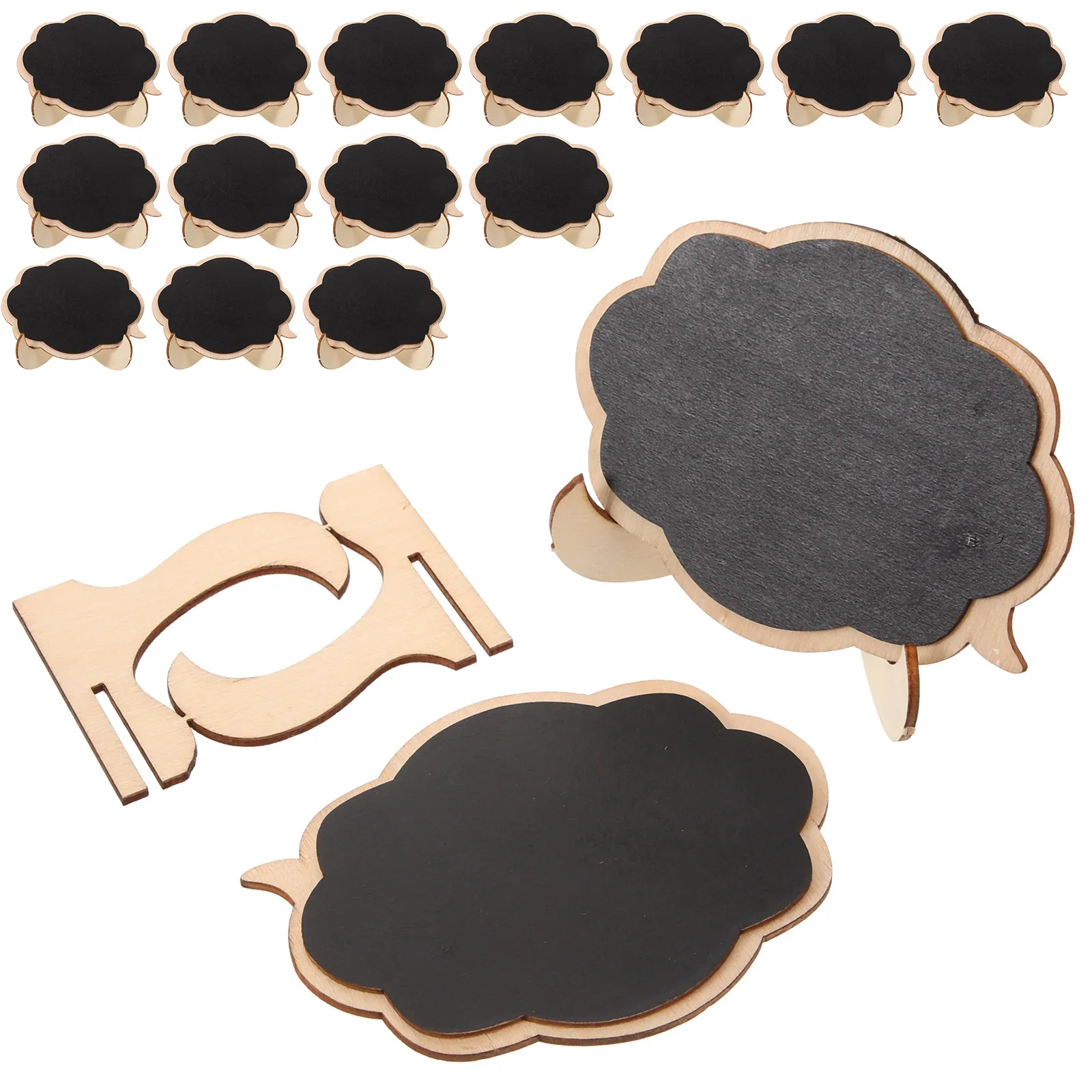 

20pcs Mini Wooden Painting Board Chalk Sign Blackboard Small Tabletop Compact Portable Display Shelf Labels