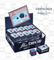 Original Longoni Blue Diamond Billiard Pool Chalk -Certificate&QR Code