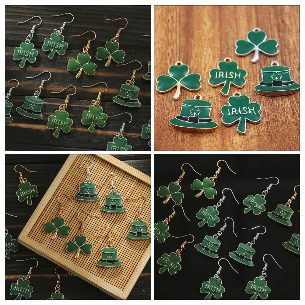 

20pcs Jewelry DIY Charms Alloy Shamrock Pendants Accessories Necklace Gifts Shaped Metal Decorative Jewelry Parts