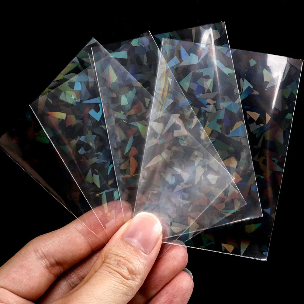 50pcs 61x88mm Laser Korea Karten hüllen Foto karten klarer Schutz kpop Schild Brettspiele Tarot karten Fotokarten schutz folie