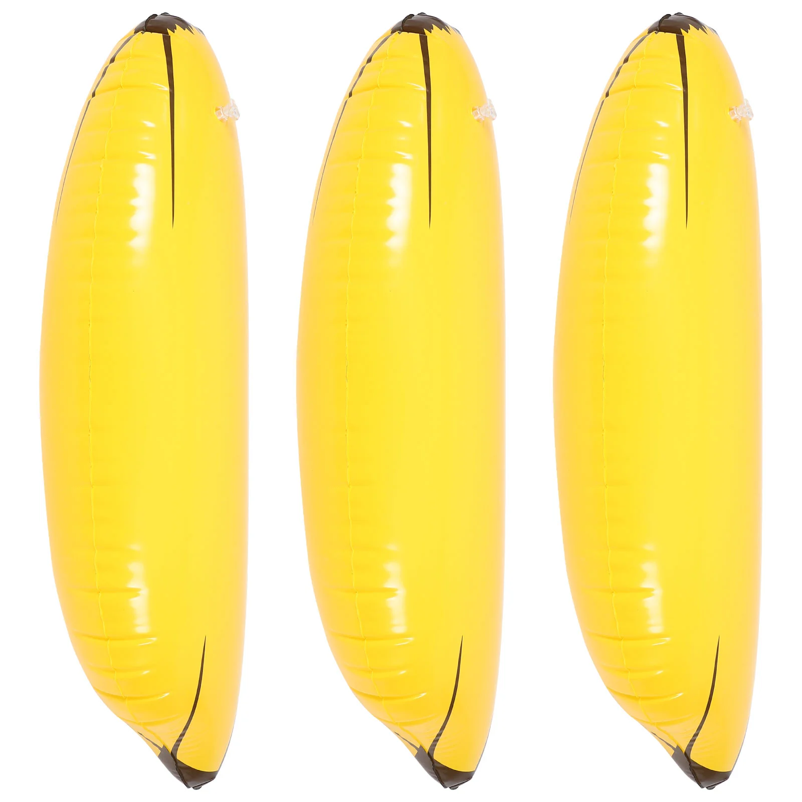 3 Pcs Toys Inflatable Banana Game Bridal Shower Props Funny Decor Yellow PVC Party Pool