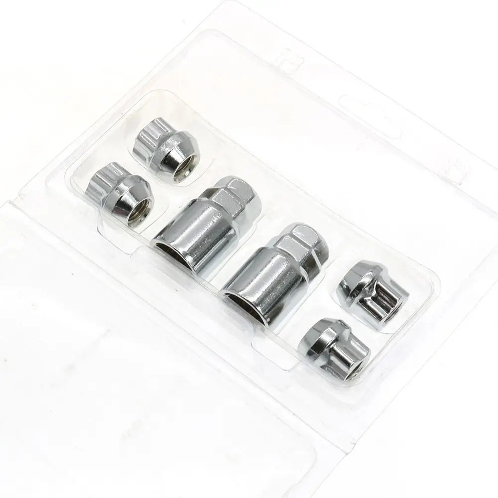 

M12x1.5 Wheel Lock Nuts 4 Wheel Set Iron Material Security Wheel Bolt Racing Style 1 Key Design Locking Wheel Nuts