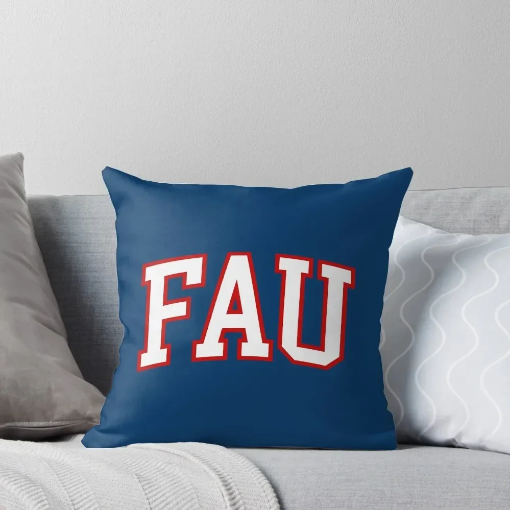 

fau - college font curved Throw Pillow bed pillows Pillowcases For Pillows Luxury Cushion Cover Christmas Covers pillow