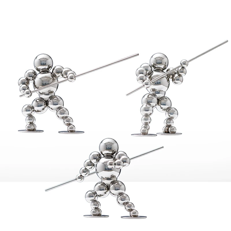 

High quality stainless steel ornament modern minimalist style home decoration abstract pattern