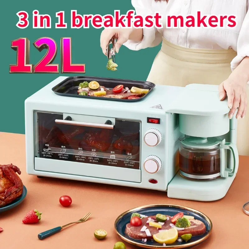 New Arrivals Automatic Multifunction Household 3in one 12L Oven Multifunction 3 in 1 Breakfast Maker