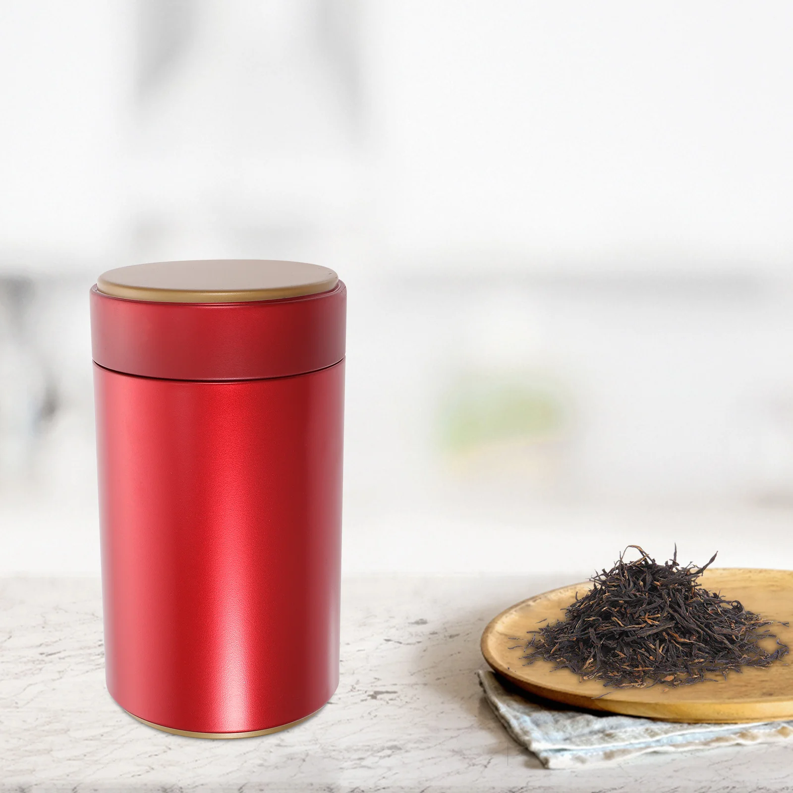 

3pcs Round Metal Can 160Ml Red Tinplate Container For Tea Coffee Storage Sealed Kitchen Organizer Home Use Gift Packaging Box