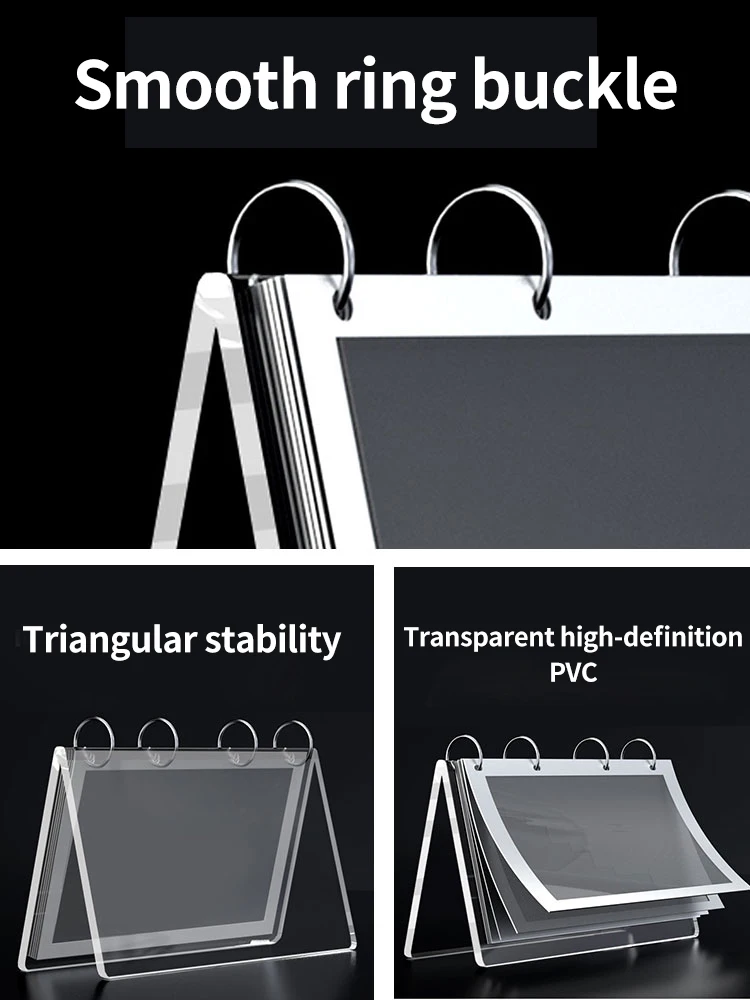 アクリルページめくりテーブルカードサイン両面メニューディスプレイカード A4 メニュープライスカード A5 デスクトップドリンクカードプロモーションカード