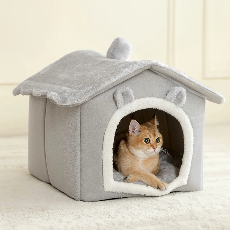 Faltbares Haustierhaus, abnehmbares, waschbares Katzenhaus, Welpenhöhlensofa, Haustierbetthaus für extra kleine Hunde und kleine und mittelgroße Katzen – Detail 9