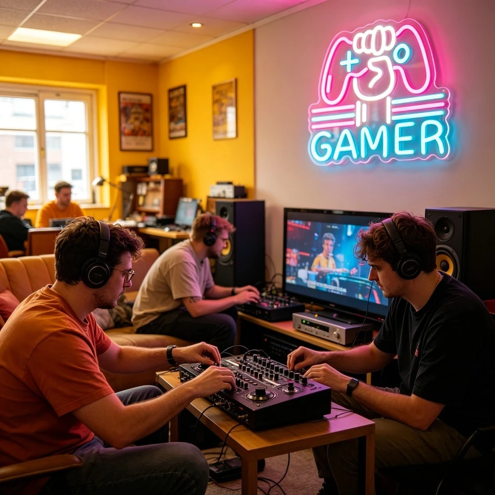 Gamer Neon Sign LED Light for  - Gaming Console Setup ulasan dan harga