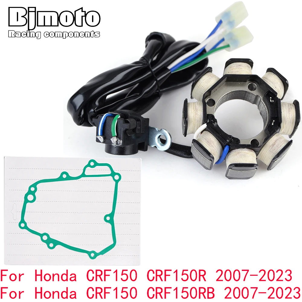 

CRF150R 2023 CRF 150 R Engine Stator Coil+Voltage Regulator rectifier For Honda CRF150 CRF150R CRF150RB 2007-2022 With Gasket