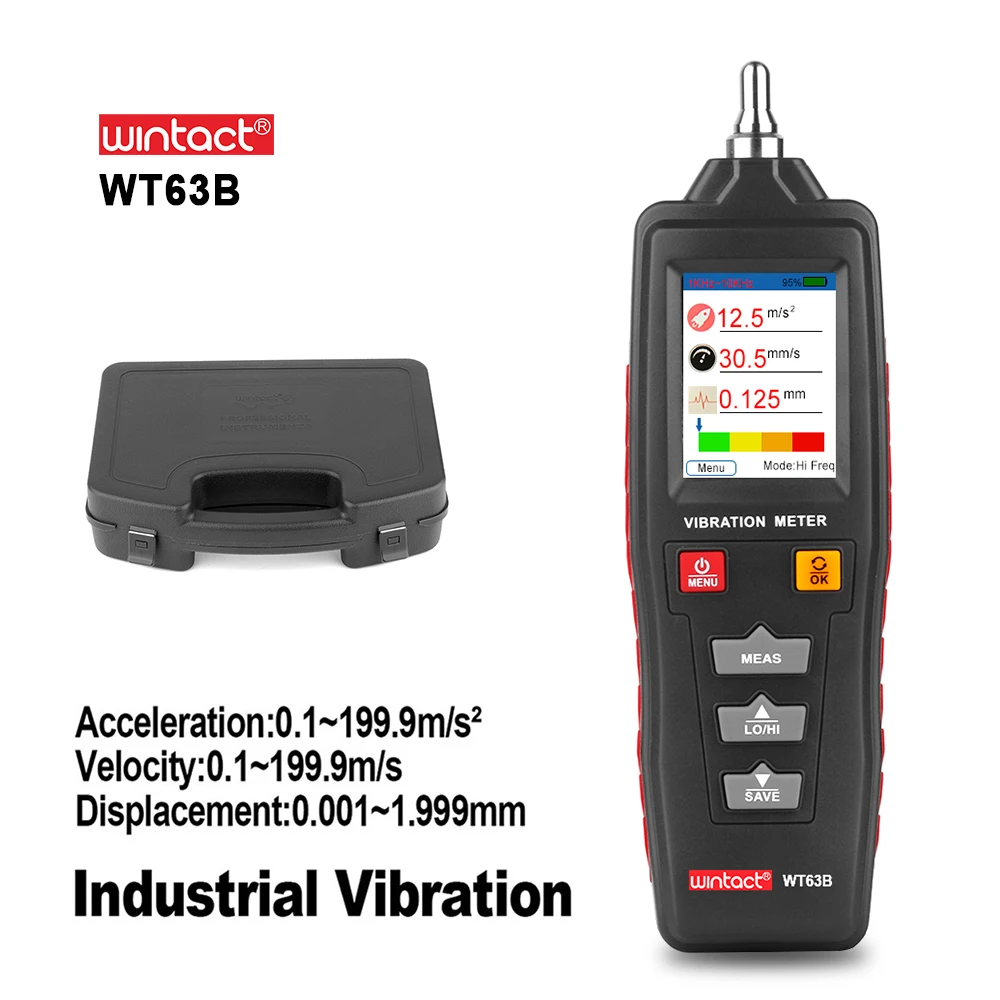 Vibration Analyzer Vibrator Analizador De Vibraciones Digital  Meter Tester Handheld WT63B Medidor 