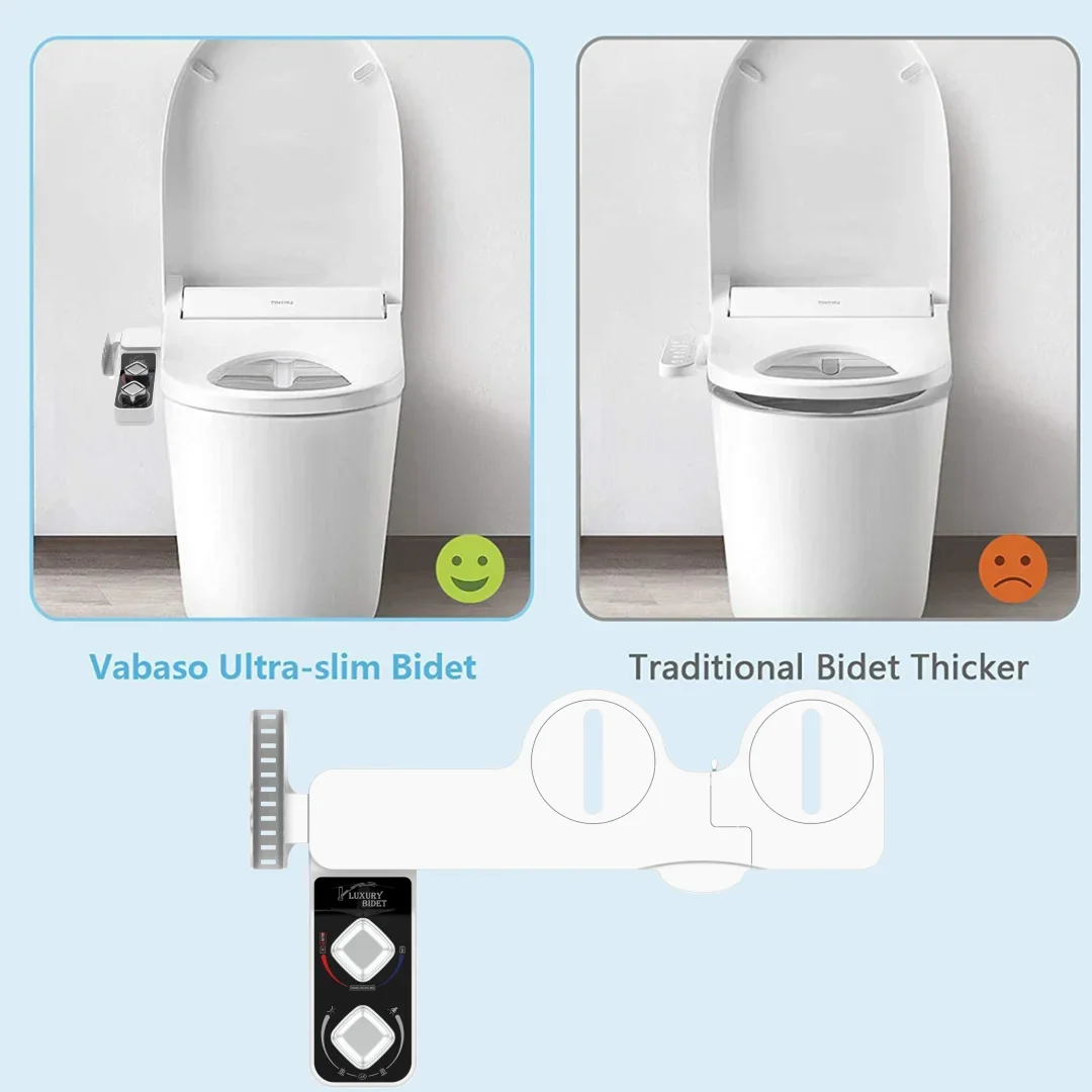 collapsible ultra-slim  hot and cold  nonelectric  bidet attachment 2023 for female  left and right  with self cleaning