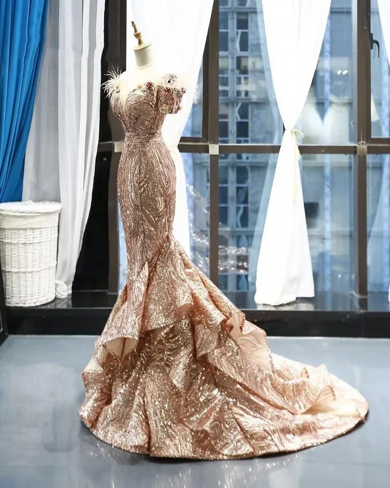 Robe de Soirée Formelle en Forme de Sirène, Personnalisée, Élégante, pour Femme, à Istanbul