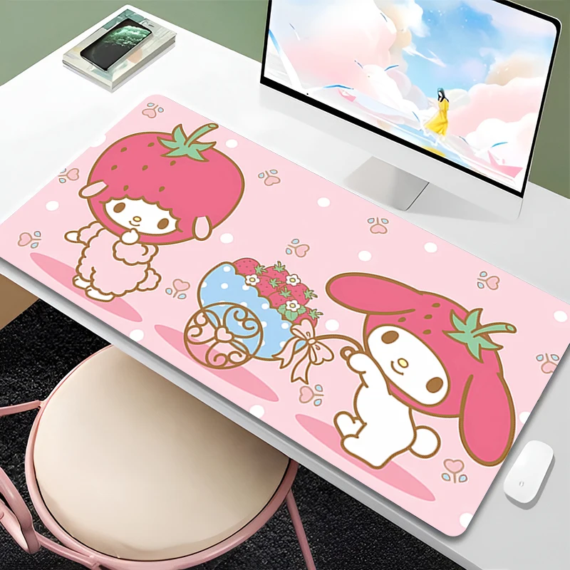 Mouse Pad My Melody Sanrio Non-Slip Rubber Edge locking mousepads Game play mats notebook computer Pad table mat Home Decor