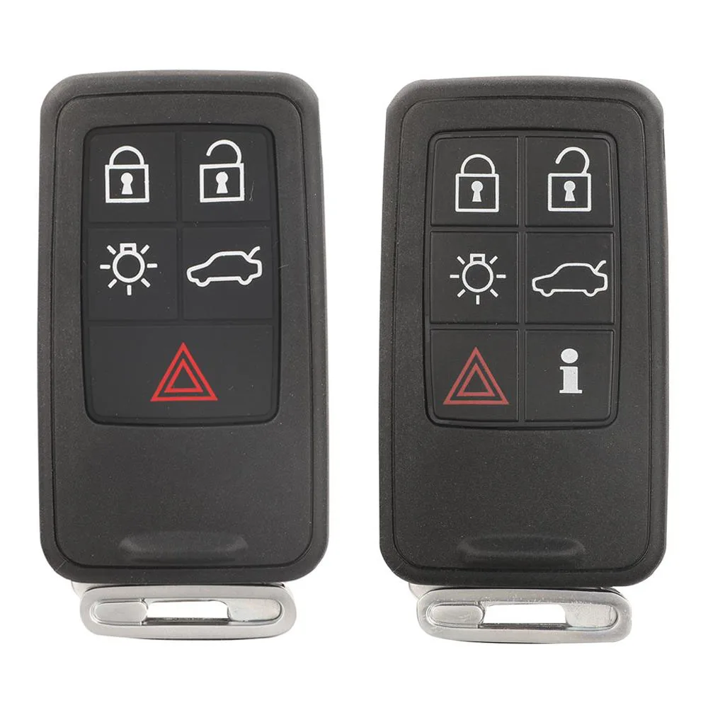 

Jingyuqin New Remote Car Key Fob Shell For Volvo S60 S80 S60L XC60 XC70 V40 V60 V70 2008 2009 2010 2011-2017 Smart Keyless Entry