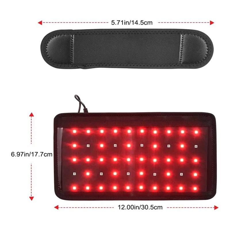 LED Arms Slimmer Pads 660Nm850nm Near Infrared Red Light Therapy Device Red Light Wraps For Pain Relief US Plug (B)