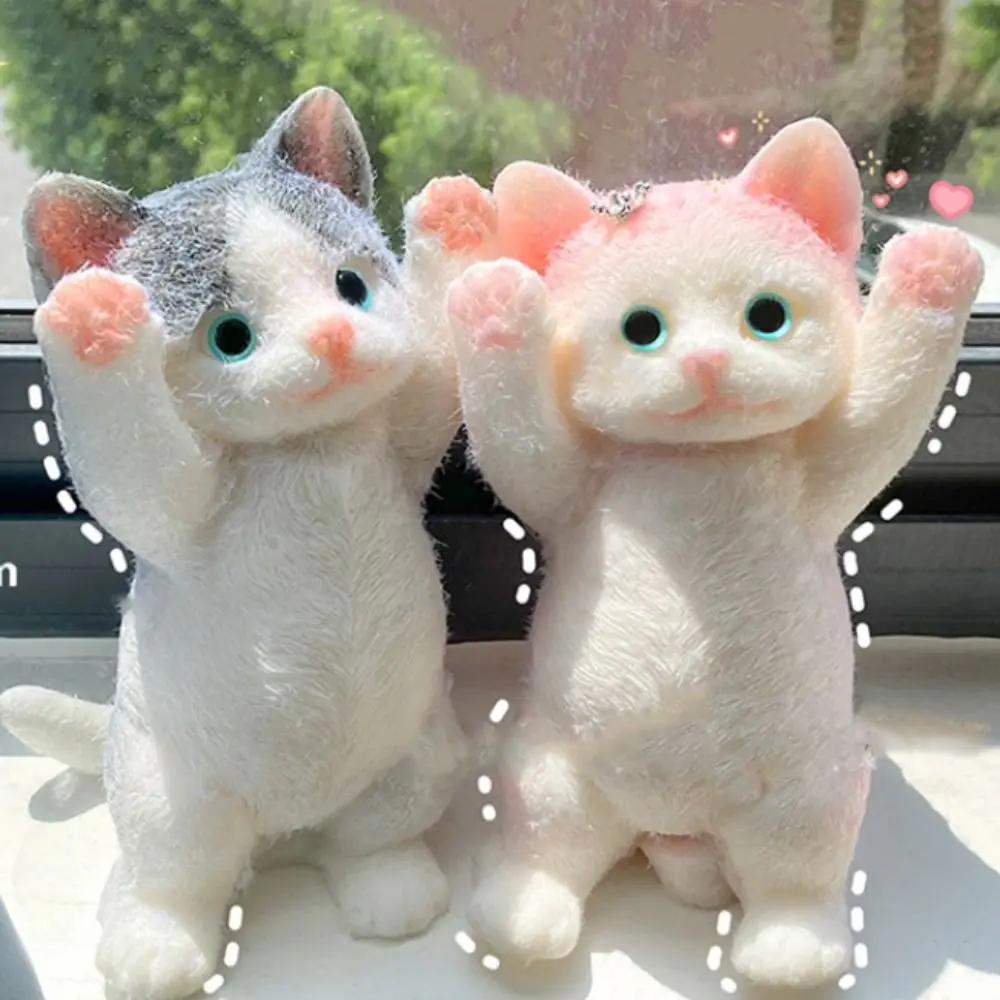 Cute Cartoon Big Cat Squeeze Colorful Soft Cat Shaped Squeeze Mini Animal Artificial Squeeze Mini Ornaments