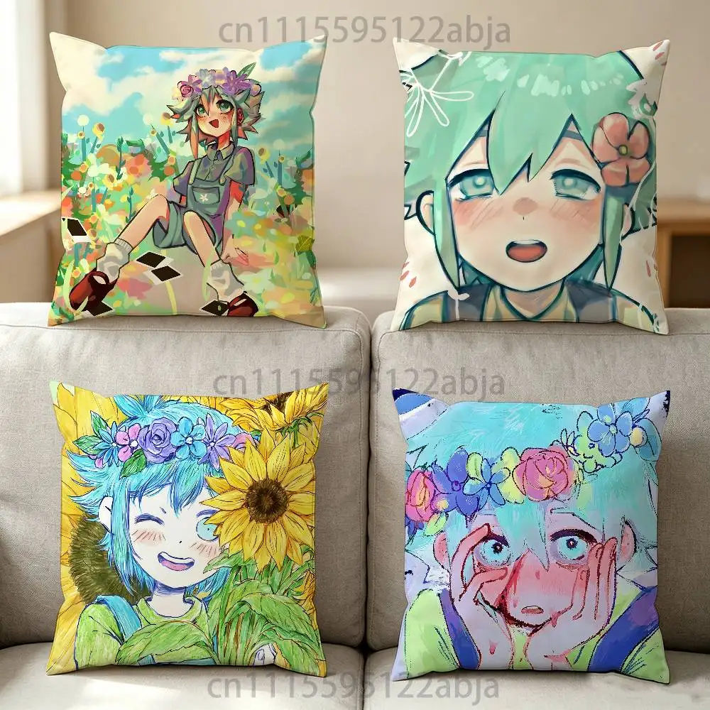 B-Basil from O-OMORI Throw Pillow Case 40x40cm Decoration DIY Square Chair Pillowcase Pad Cover