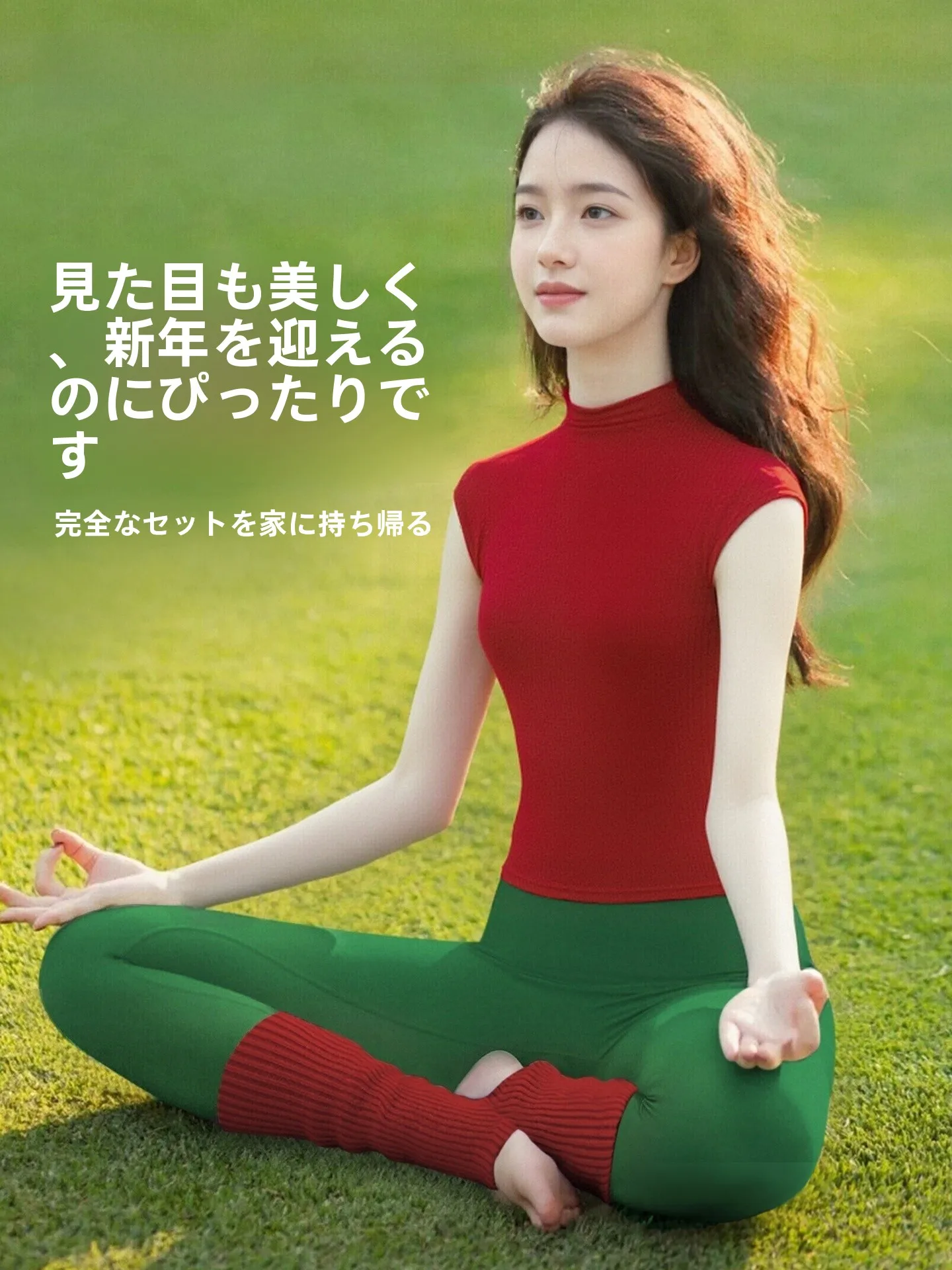 見事なヨガスポーツウェアトップ女性用新作2025クリスマス新年レッドプロフェッショナルピラティストレーニングスーツフィットネスアンサンブル