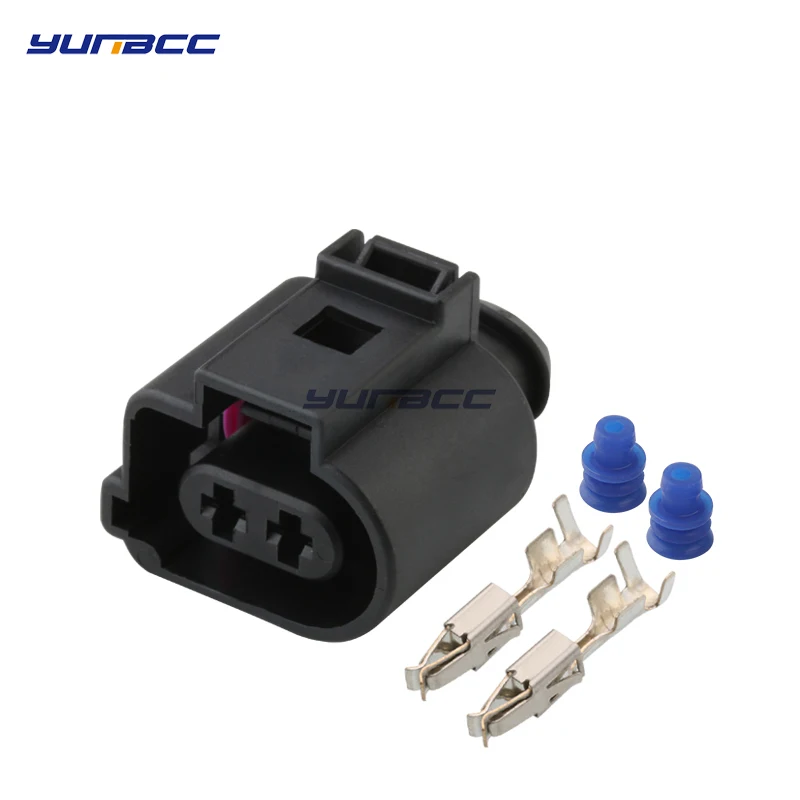 5 Set 2 Pin Female Rear Hand Brake Motor CAR Waterproof Wiring Connector Plug for Passat B6 B7 CC Tiguan 1J0 973 722A