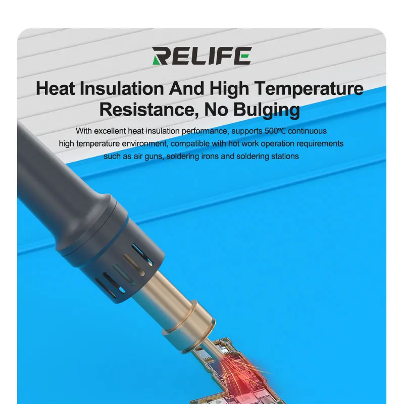 แผ่นซิลิโคนทนความร้อนสูง RELIFE RL-004DQ ขนาด 35 นิ้ว ทนความร้อนได้สูงถึง 500 องศา ℃   เครื่องมือซ่อมแซม