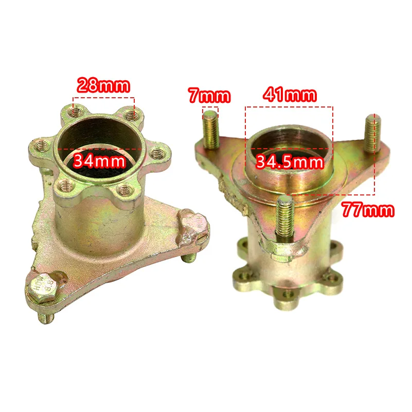 جديد الجبهة عجلة حافة محور شفة للصين ATV 50cc 70cc 90cc 110cc 125cc دراجة رباعية سكوتر 4 Whe 78 مللي متر * 3 حفرة M8