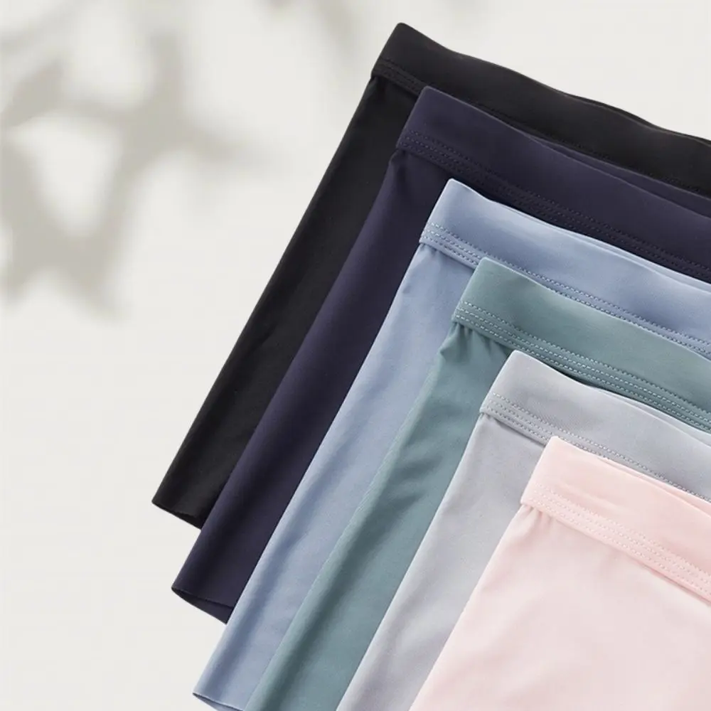 

Solid Color Ultra-thin Boxer Briefs Seamless Quick Dry Ice Silk Boxer Briefs Breathable Lingerie Cool Feeling Underpants Summer