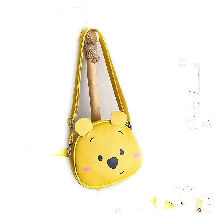 MINISO Disney Winnie The Pooh tas kurir rantai wanita Pu perubahan penyimpanan ponsel boneka lucu hadiah ulang tahun