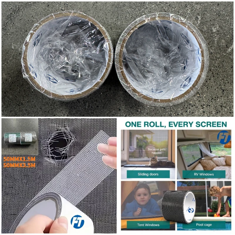 1PC 50MM Easy To Apply Waterproof Window Screen Repair Tape–Keep Mosquitoes Out with Our Anti-Insect, Self-Adhesive Mesh Patch