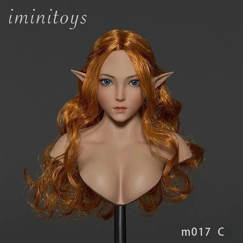 Iminitoys M017 1/6 أنثى الجندي الجنية البكر رئيس نحت جميل قزم فتاة رئيس لعبت نموذج ل 12 "الشكل شاحب دمية الجسم