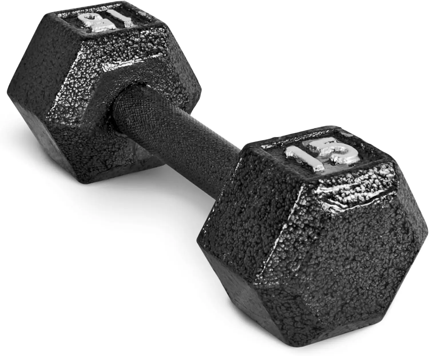 

Cast Iron Hex Dumbbell | Black, Single 15 lb