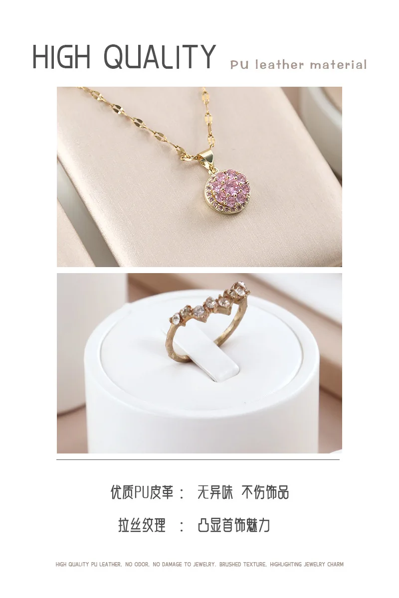 Ring Display Case Window Counter Ring Plate Display Jewelry Rack Champagne Jewelry Tray Commercial Display Props