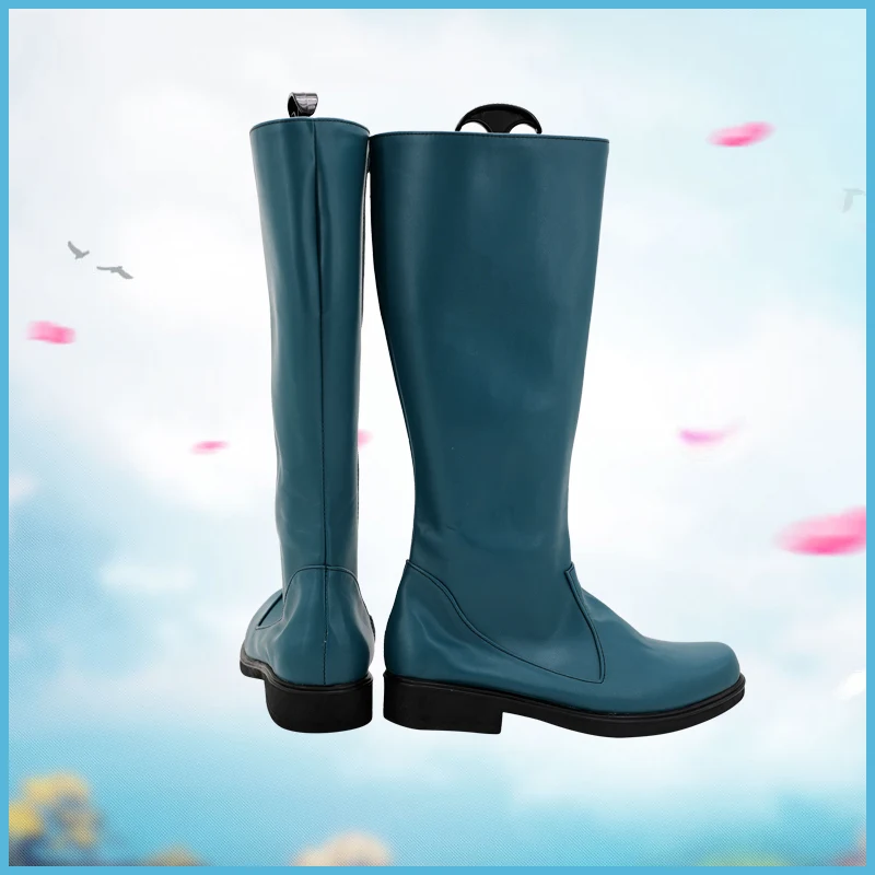 Kamen Rider Kyu 1 go Botas de cosplay Botas azuis escuras OS primeiros sapatos Tamanho personalizado