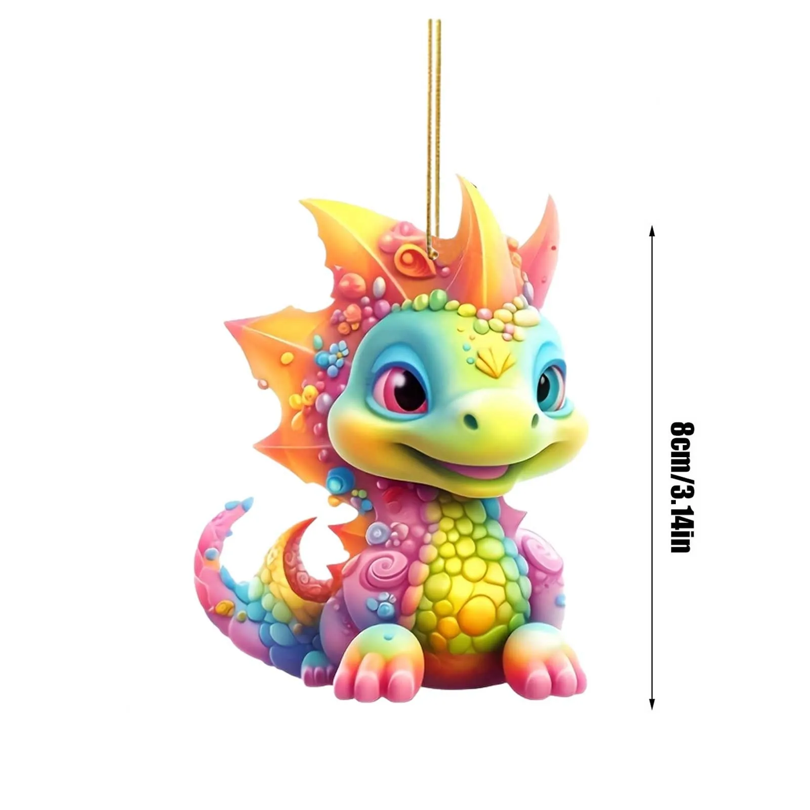 Christmas Dragon Baby Decoration Acrylic Christmas Hanging Ornament Christmas Tree Hanging Navidad 2023 Ornament Pendant Toys