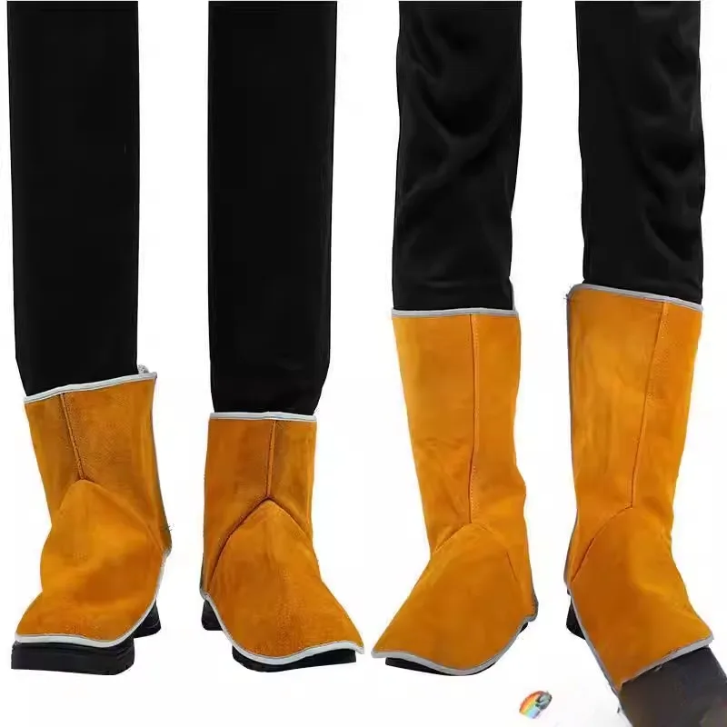 

Кожаные защитные накладки на ноги для сварки, огнеупорные и термостойкие, двухкомпонентные, для защиты ног и обуви при сварочных работах