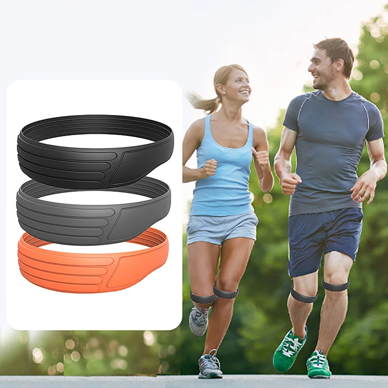 1pair Patella Tendon Knee Strap For Pain Relief Basketball Stabilizer Brace Silicone Band Elasticity Fixed Patellar Ring