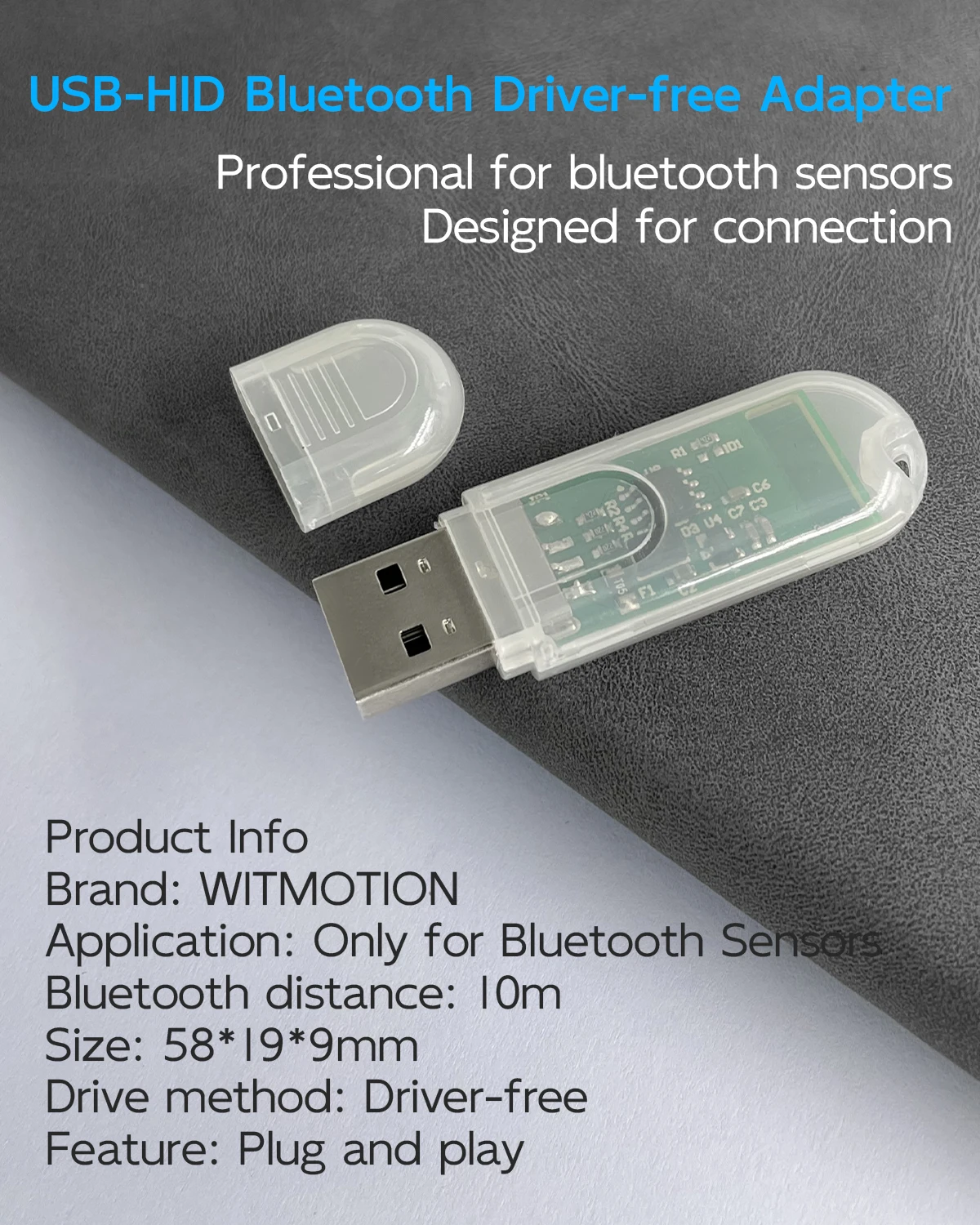 WitMotion USB-HID z kluczem Bluetooth, adapter Bluetooth do serii czujników Bluetooth witmotion