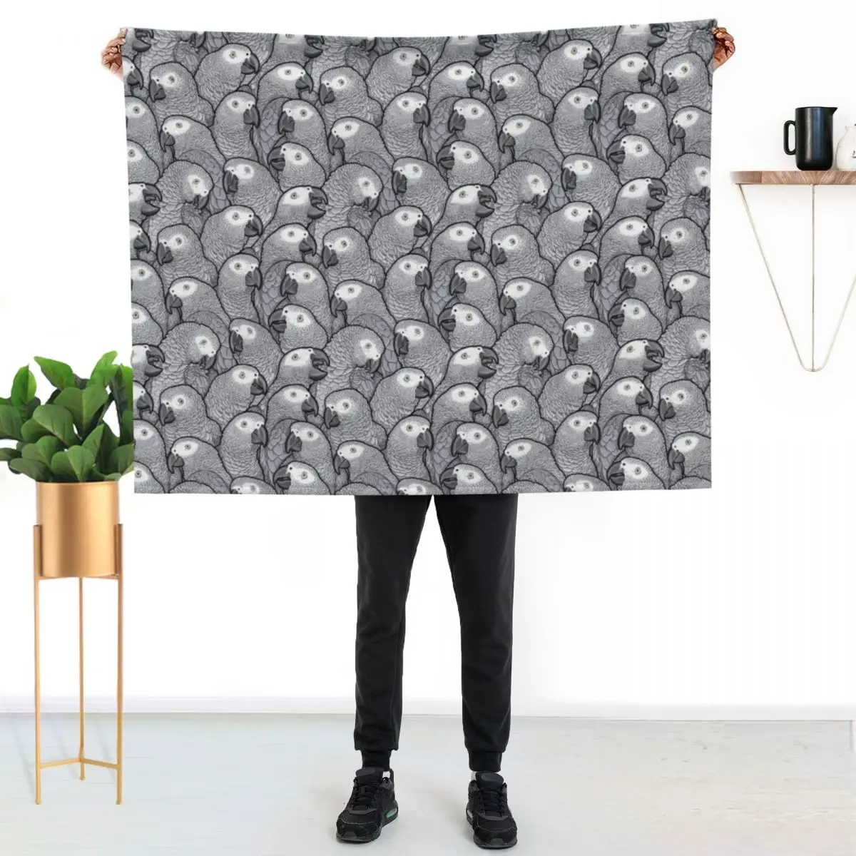 African Grey Parrots Throw Blanket cosplay anime Decorative Throw Single Picnic Decorative Sofa Decorative Sofas Blankets